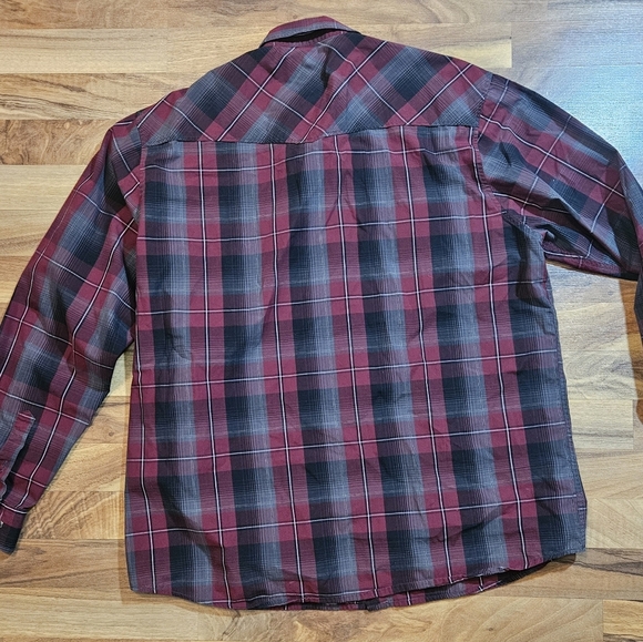GC Blue Vintage Collection Mens Pearl Snap Shirt XL Red Plaid western - Picture 6 of 6